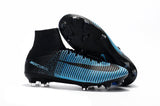 Nike Mercurial Superfly V FG Soccer Cleats Blue Black - TraShoes