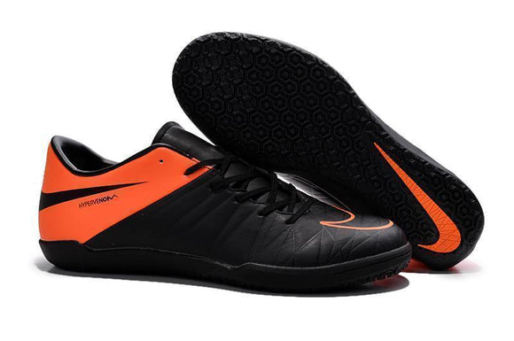 Nike Hypervenom Phelon II IC Indoor Soccer Shoes DB0016 Black Orange - TraShoes