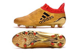 Adidas X 16+ Purechaos FG/AG Soccer Cleats Metallic Gold Red - TraShoes