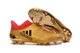 Adidas X 16+ Purechaos FG/AG Soccer Cleats Metallic Gold Red - TraShoes