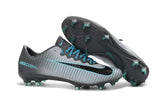 Nike Mercurial Vapor XI FG Soccer Cleats Grey Black Blue - TraShoes