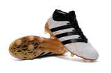 Adidas ACE 16.1 Primeknit FG/AG Soccer Shoes White Black Gold Metallic - TraShoes