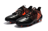 New Adidas X Series Leather FG Soccer Cleats Shoes Black Orange