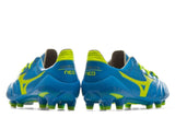 Mizuno Morelia Neo II FG Soccer Cleats Diva Blue Safety Yellow - TraShoes