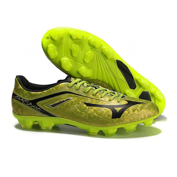 Mizuno Basara 001 FG Soccer Cleats Green Black Safety Yellow - TraShoes