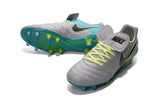 Nike Tiempo Legend VI FG Soccer Cleats Grey Green Black - TraShoes