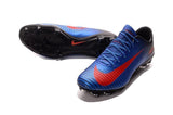 Nike Mercurial Vapor XI FG Soccer Cleats Blue Black Red - TraShoes