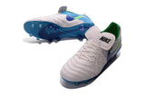 Nike Tiempo Legend VI FG Soccer Cleats White Blue Green - TraShoes