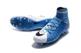 Nike Hypervenom Phantom III DF FG Soccer Cleats White Blue Grey - TraShoes