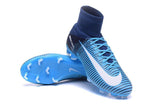 Nike Mercurial Superfly V FG Soccer Cleats Blue Dark White - TraShoes