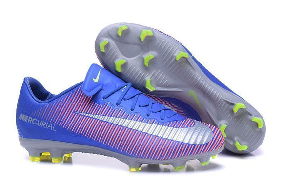 Nike Mercurial Vapor XI FG Soccer Cleats Pink Blue Silver - TraShoes