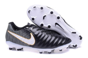 Nike Tiempo Legend VII FG Soccer Cleats Black White Orange - TraShoes