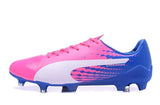 PUMA evoSPEED 17 SL-S FG Soccer Cleats Pink Blue White - TraShoes