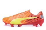 PUMA evoSPEED 17 SL-S FG Soccer Cleats Orange Yellow Red Black - TraShoes