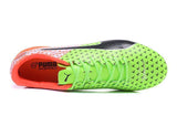 PUMA evoSPEED 17 SL-S FG Soccer Cleats Green Orange Black White - TraShoes