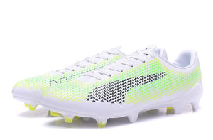 PUMA evoSPEED 17 FG Soccer Cleats White Grass Green Black - TraShoes