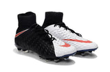 Nike Hypervenom Phantom III DF FG Soccer Cleats Black White Red - TraShoes