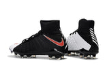 Nike Hypervenom Phantom III DF FG Soccer Cleats Black White Red - TraShoes