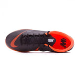 Nike Mercurial VaporX XII Academy IC Soccer Cleats Total Black Orange - TraShoes