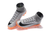 Nike Mercurial Superfly V FG Soccer Cleats Silver Orange Black - TraShoes