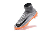 Nike Mercurial Superfly V FG Soccer Cleats Silver Orange Black - TraShoes