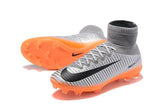 Nike Mercurial Superfly V FG Soccer Cleats Silver Orange Black - TraShoes