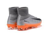 Nike Mercurial Superfly V FG Soccer Cleats Silver Orange Black - TraShoes
