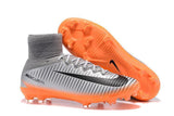 Nike Mercurial Superfly V FG Soccer Cleats Silver Orange Black - TraShoes