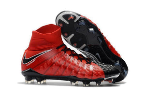 Nike Hypervenom Phantom III DF FG Soccer Cleats Fire Red Black - TraShoes