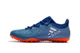 Adidas X Tango 17.3 Turf Soccer Cleats Deep Royal Blue Silver Orange - TraShoes