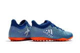 Adidas X Tango 17.3 Turf Soccer Cleats Deep Royal Blue Silver Orange - TraShoes