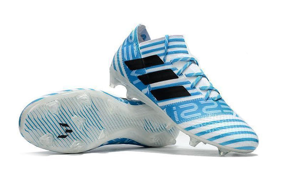 Adidas Nemeziz Messi 17+ 360 Agility FG Soccer Shoes Energy Blue White - TraShoes