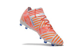 Adidas Nemeziz Messi 17+ 360 Agility FG Soccer Boots White Orange Blue - TraShoes