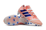 Adidas Nemeziz Messi 17+ 360 Agility FG Soccer Boots White Orange Blue - TraShoes