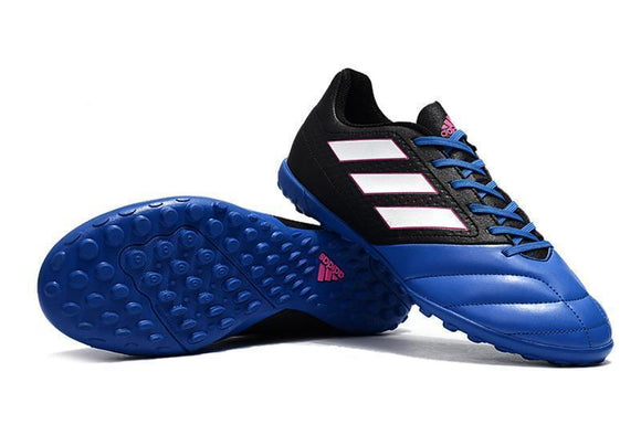 Adidas Ace 17.4 Astro Turf Soccer Cleats Blue Core Black White - TraShoes