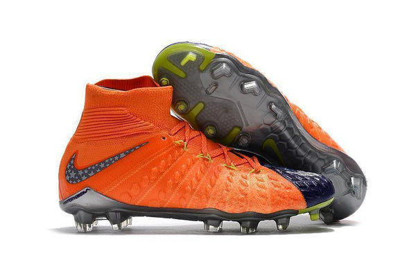 Nike Hypervenom Phantom III DF FG Soccer Cleats Orange Blue Chrome - TraShoes