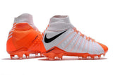 Nike Hypervenom Phantom III DF FG Soccer Cleats White Orange Black - TraShoes