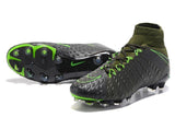Nike Hypervenom Phantom III DF FG Soccer Cleats Grey Green Black - TraShoes