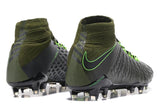 Nike Hypervenom Phantom III DF FG Soccer Cleats Grey Green Black - TraShoes